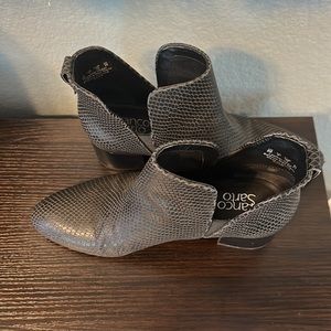 Franco sarto snakeskin booties